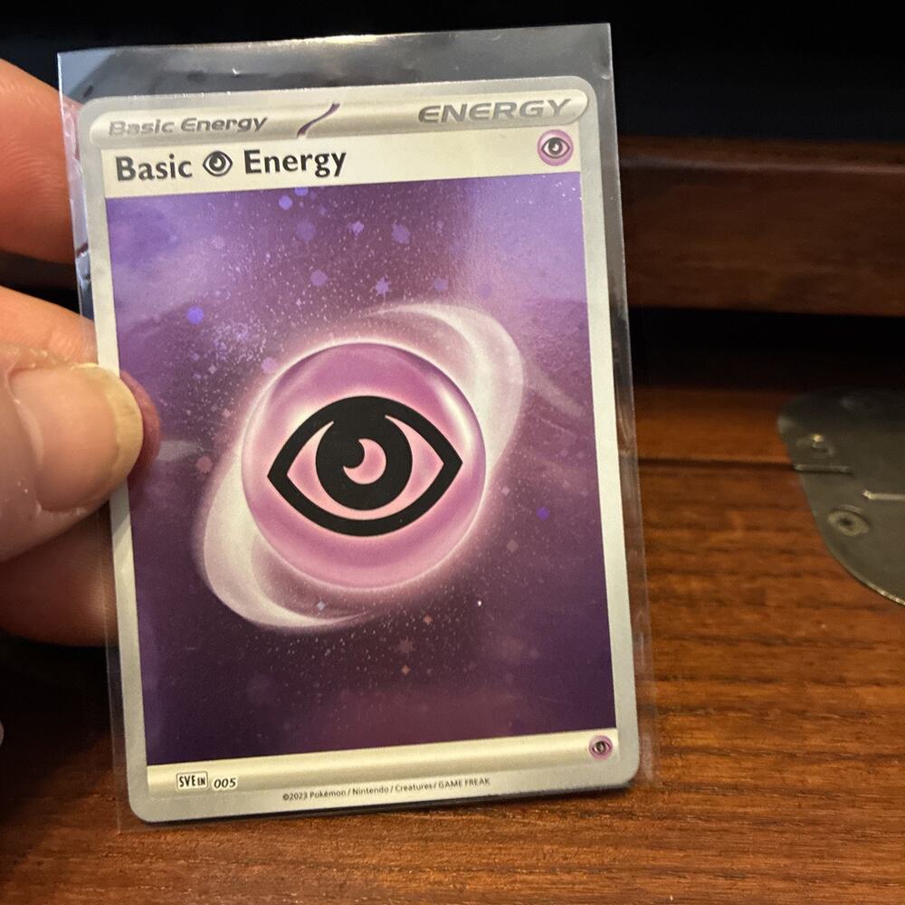 HD Psychic Energy Cosmos Holo With Double 🍥🍥 Swirl Sve 005 Pokémon 151 S&V